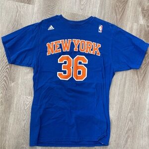 Adidas Blue New York Knicks Wallace t-shirt
